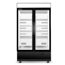 SKOPE-BCE1200N 2 glass door Upright chiller, bottom unit, black/white, Ezy-Core,1280x 745 x 2205h
