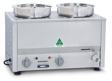 Roband Countertop Bain Marie (x2 200mm Round Pots)
