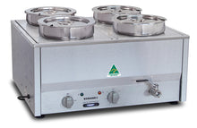 Roband Countertop Bain Marie (x4 200mm Round Pots)