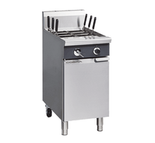 Gas Pasta Cooker, single pan, 450mm, 40ltr, 6 xS/S baskets