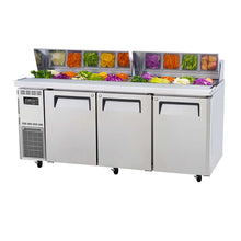 TurboAir Salad Prep Bench with hood, 18 pans, 516lt, 3 solid doors, 1800 x700 x978h