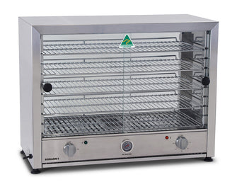 Pie Master Pie and Food Warmer, 100 pies,with light, glass doors-one side,1650w, 772w x392d x587h