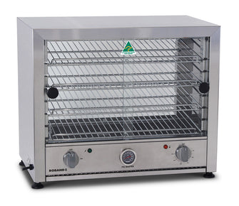 Pie Master Pie and Food Warmer, 50 pies, glass doors-one side,1250w, 610w x392d x507h