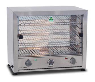 Pie Master Pie and Food Warmer, 50 pies,with light, glass doors-one side,1350w, 610w x392d x507h