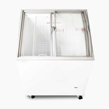 Chest Freezer, Angled top Curved Glass Lid , 176L, 719mm wide