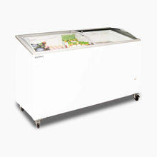 Chest Freezer, Angled top Curved Glass Lid , 427L, 1548mm wide