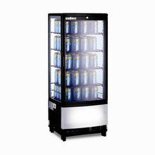 Counter Top Chiller, curved glass door, 100 litres, LED lights, light box