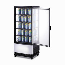 Counter Top Chiller, curved glass door, 100 litres, LED lights, light box