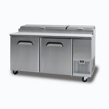 Pizza Prep Counter, 2 door,1702mm, 9 x1/3pans, 480mm slide