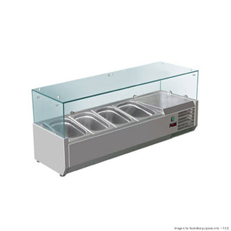 Flat glass salad bench 1200X395X240