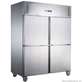 S/S four door upright freezer 1200L 1480x830x2000